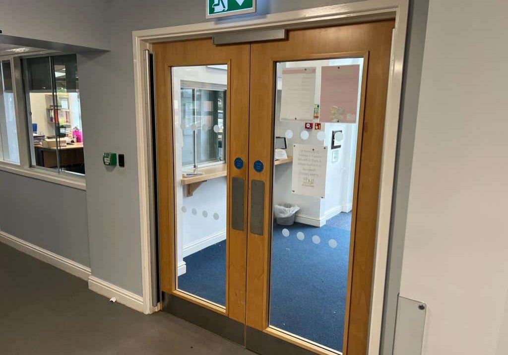 New Fire Door Installation, Hagley Primary School cgt caprentry