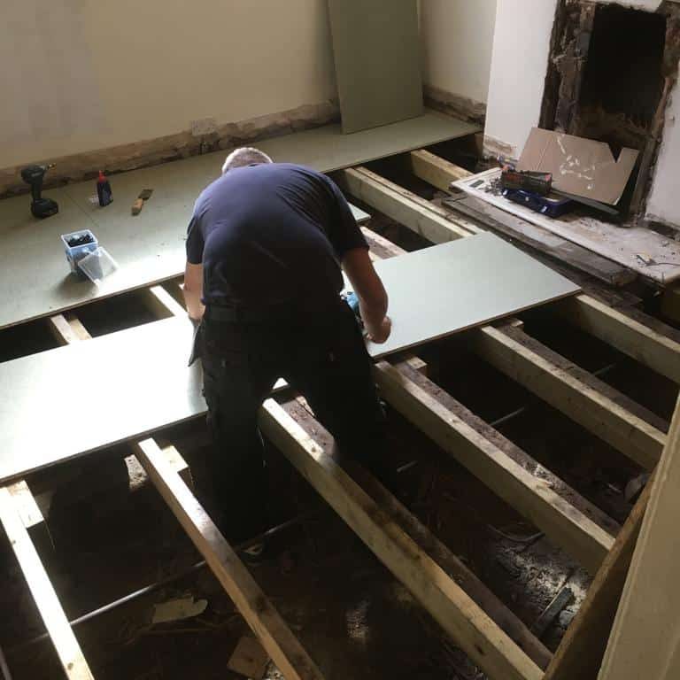 New Joist & floorboard Installation following woodworm and dry rot treatment New Joist & floorboard Installation following woodworm and dry rot treatment